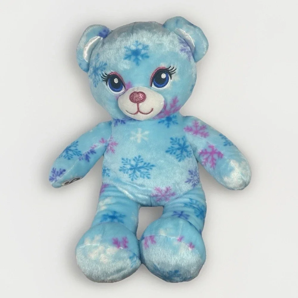 Build A Bear Workshop Exclusive‎ Blue Snow flakes Bear Retired Snow Much Fun